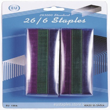 26/6 Colorful Office Blister Packing Staple Needles
